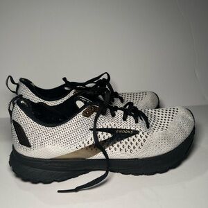 Brooks White and Black Athletic Shoes